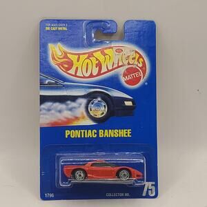 early 90`s Hot Wheels blue card #75  PONTIAC BANSHEE red  uh  MIP BP 1990